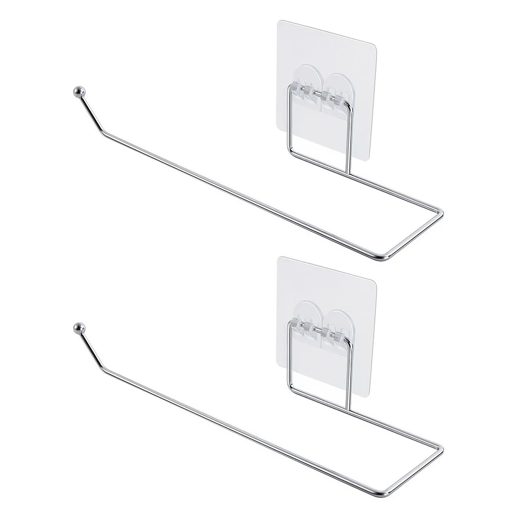 2Pcs Punchless Kitchen Towel Rack Film Warpping Shelf Hanging Toilet Paper Roll Holder Self-adhesive Organizer Rack
2Pcs Punchless Kitchen Towel Rack Film Warpping Shelf Hanging Toilet Paper Roll Holder Self-adhesive Organizer Rack