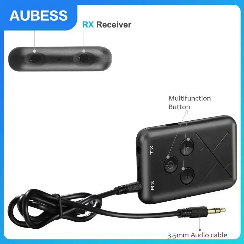 

Aptx Wireless Aux Audio Receiver 5.0 Receiver Transmitter 3.5mm Jack Car Adapter Low Latency 2 In 1 Stereo