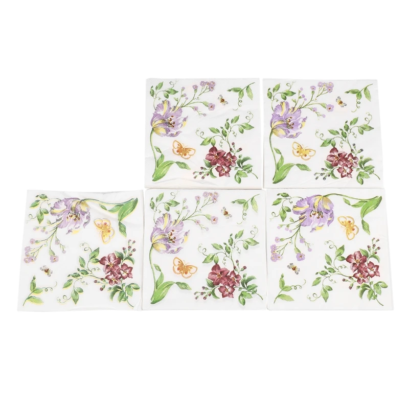 100 Pcs Printed Feature Flower Pattern Paper Napkins For Event & Party Decoration Tissue Paper Towels Daily Necessities
100 Pcs Printed Feature Flower Pattern Paper Napkins For Event & Party Decoration Tissue Paper Towels Daily Necessities
