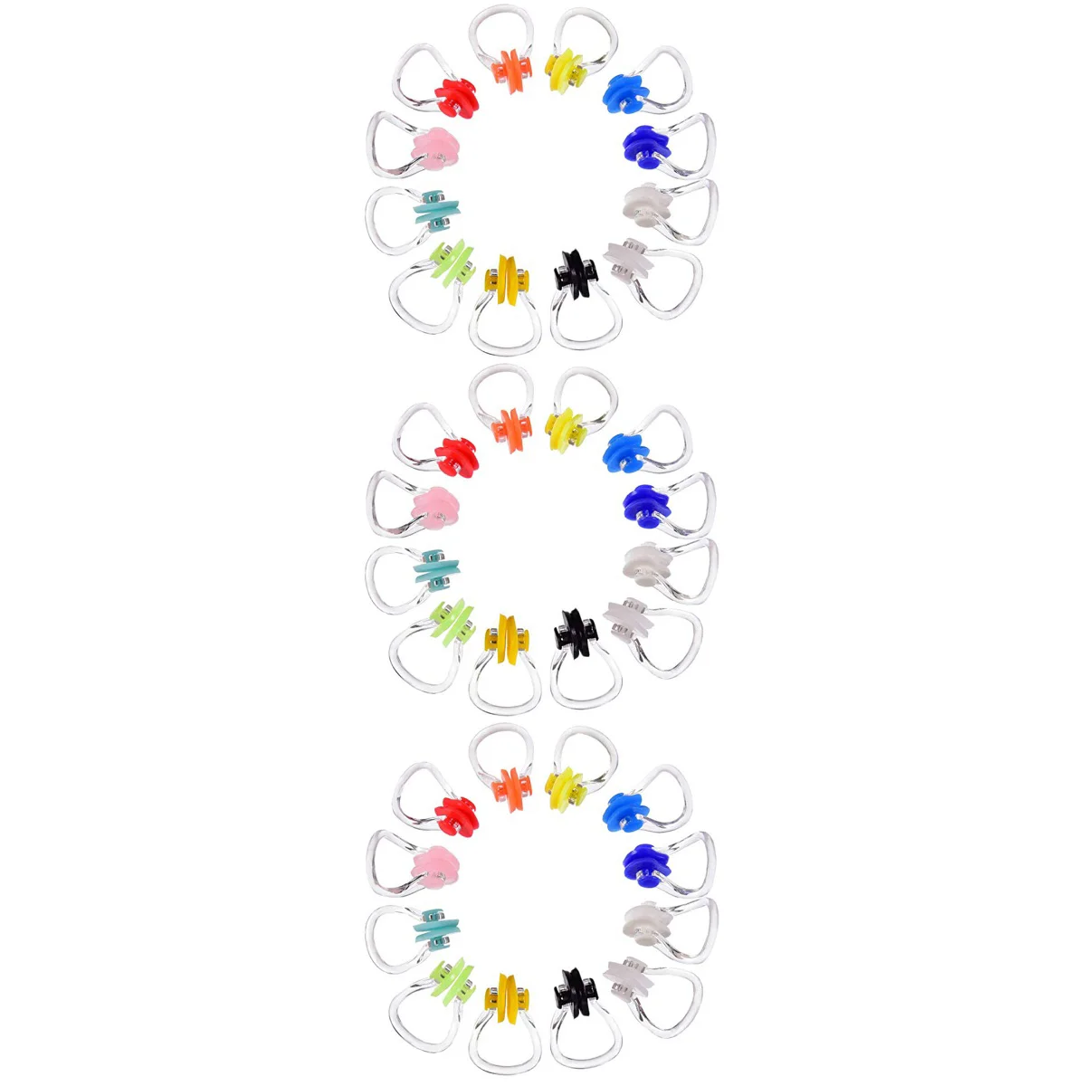 36 pcs Reusable Silicone Swimming Nose Clip Comfortable Diving Surfing Swim Nose Clips for Adults Children(Color Randomization)
36 pcs Reusable Silicone Swimming Nose Clip Comfortable Diving Surfing Swim Nose Clips for Adults Children(Color Randomization)