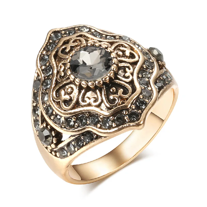 New Vintage Floral Grey Zircon Rings for Women Fashion Unique Engraved Crystal Encrusted Wedding Ring Luxury Jewelry Party Gifts
New Vintage Floral Grey Zircon Rings for Women Fashion Unique Engraved Crystal Encrusted Wedding Ring Luxury Jewelry Party Gifts