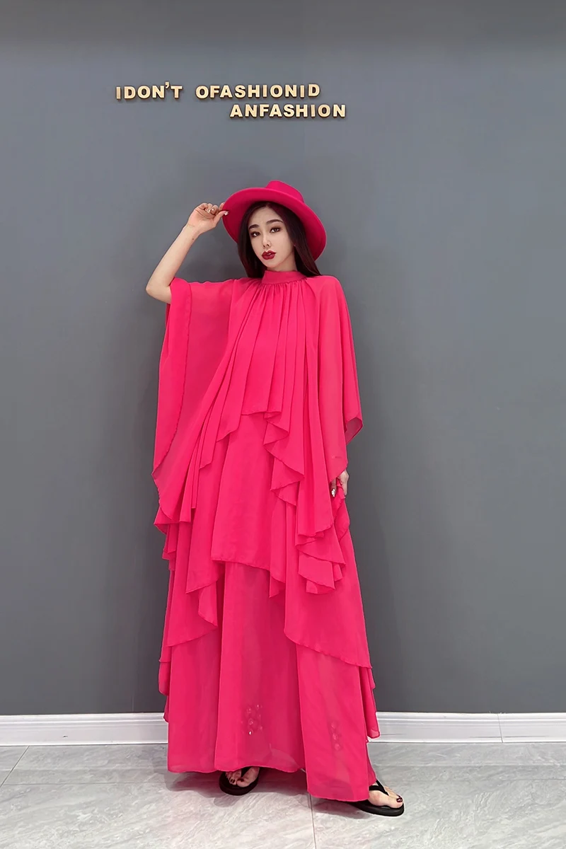 SuperAen 2022 Summer New Fashion Casual Oversized Loose Solid Stand A Line Flounced Edge Chiffon Woman Dress
SuperAen 2022 Summer New Fashion Casual Oversized Loose Solid Stand A Line Flounced Edge Chiffon Woman Dress
