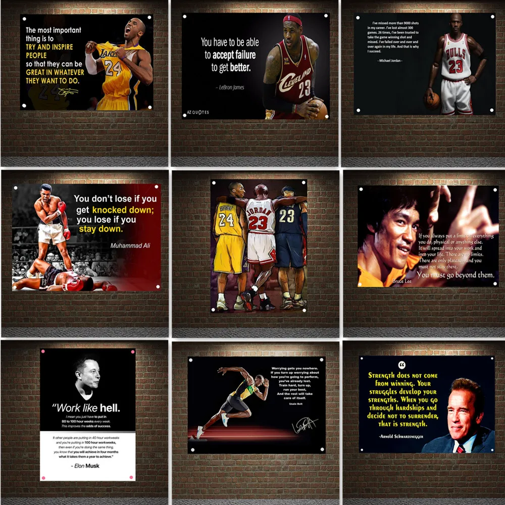Celebrity Inspirational Quotes Poster Wall Hanging Flag Classroom Office Wall Art Banner Motivational Teen Work Wall Painting
Celebrity Inspirational Quotes Poster Wall Hanging Flag Classroom Office Wall Art Banner Motivational Teen Work Wall Painting