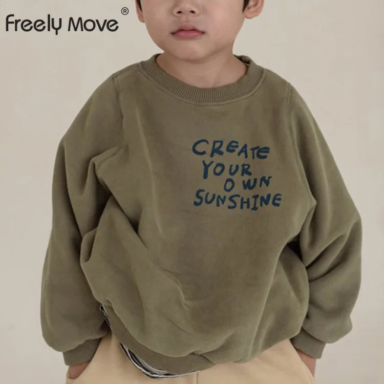Freely Move Fashion Children Sweatershirt Boy's Pullover Autumn Letter Printed Long Sleeve Girl's Sweater Cotton Casual Tops
Freely Move Fashion Children Sweatershirt Boy's Pullover Autumn Letter Printed Long Sleeve Girl's Sweater Cotton Casual Tops