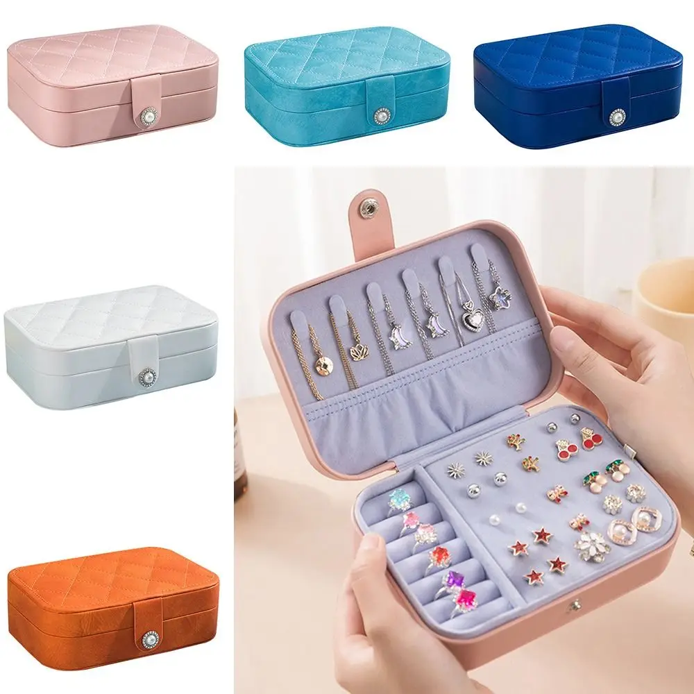 PU Leather Jewelry Box Multifunction Large Capacity Waterproof Ring Earring Organizer Argyle Necklace Case Travel
PU Leather Jewelry Box Multifunction Large Capacity Waterproof Ring Earring Organizer Argyle Necklace Case Travel