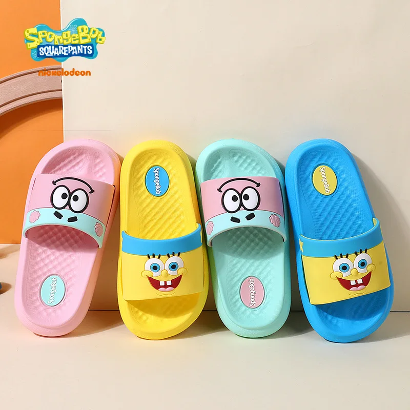 

Kawaii 2022 Summer New Spongebob Patrick Star Children's Slippers Indoor Home Men's and Women's Flip-Flops Soft Bottom Non-Slip