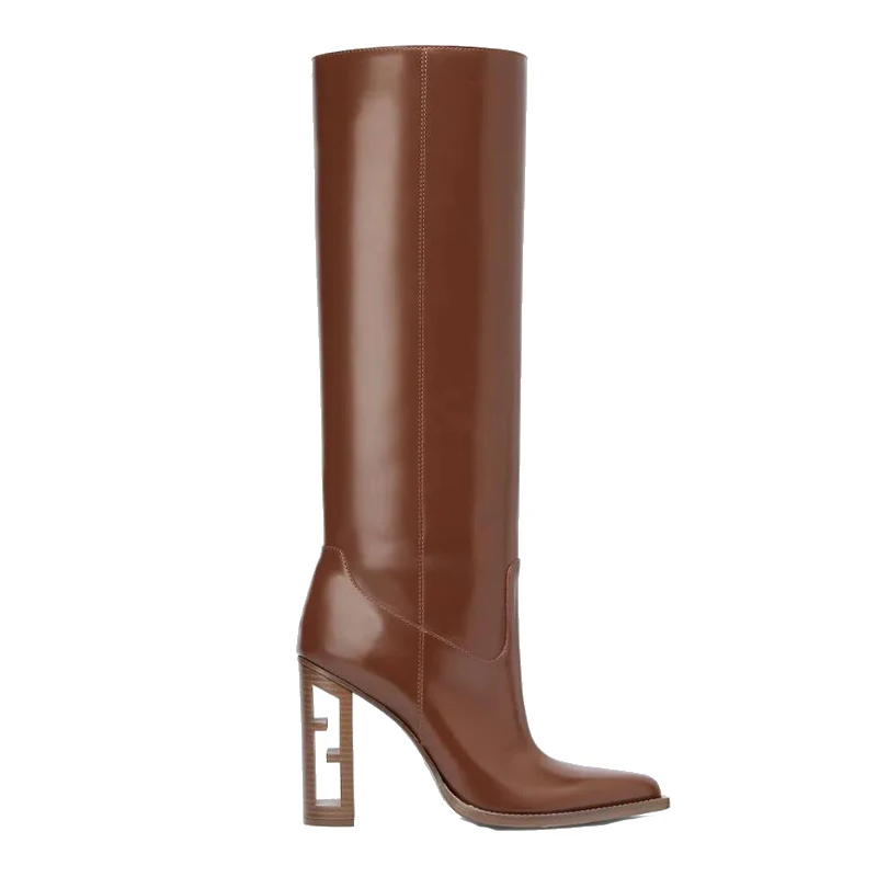 New High Quality Leather Knee Length Knight Boots Hollow Out High Heel Plaid Fashion Women's Shoes Autumn Winter Black Brown
New High Quality Leather Knee Length Knight Boots Hollow Out High Heel Plaid Fashion Women's Shoes Autumn Winter Black Brown