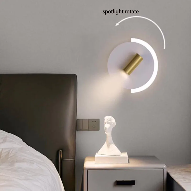Modern Minimalist Wall lamp 25W Rotate wall light with spotlight Creative Bedroom Bedside living room Background wall lamp
Modern Minimalist Wall lamp 25W Rotate wall light with spotlight Creative Bedroom Bedside living room Background wall lamp