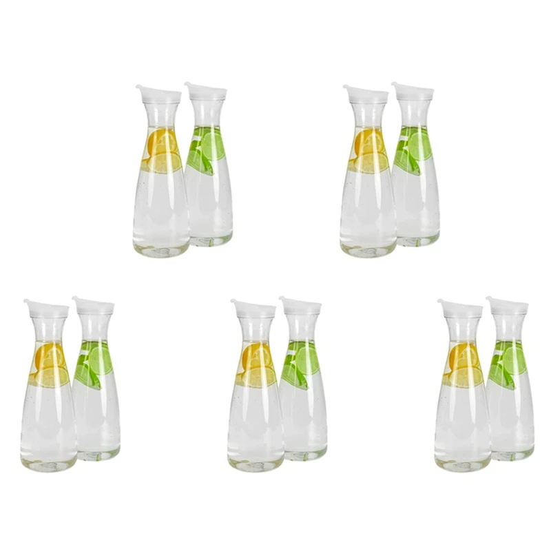 10Pcs 0.6L Plastic Water Carafes With White Flip Tab Lids- Food Grade & Recyclable Shatterproof Pitchers - Juice Jar 
10Pcs 0.6L Plastic Water Carafes With White Flip Tab Lids- Food Grade & Recyclable Shatterproof Pitchers - Juice Jar