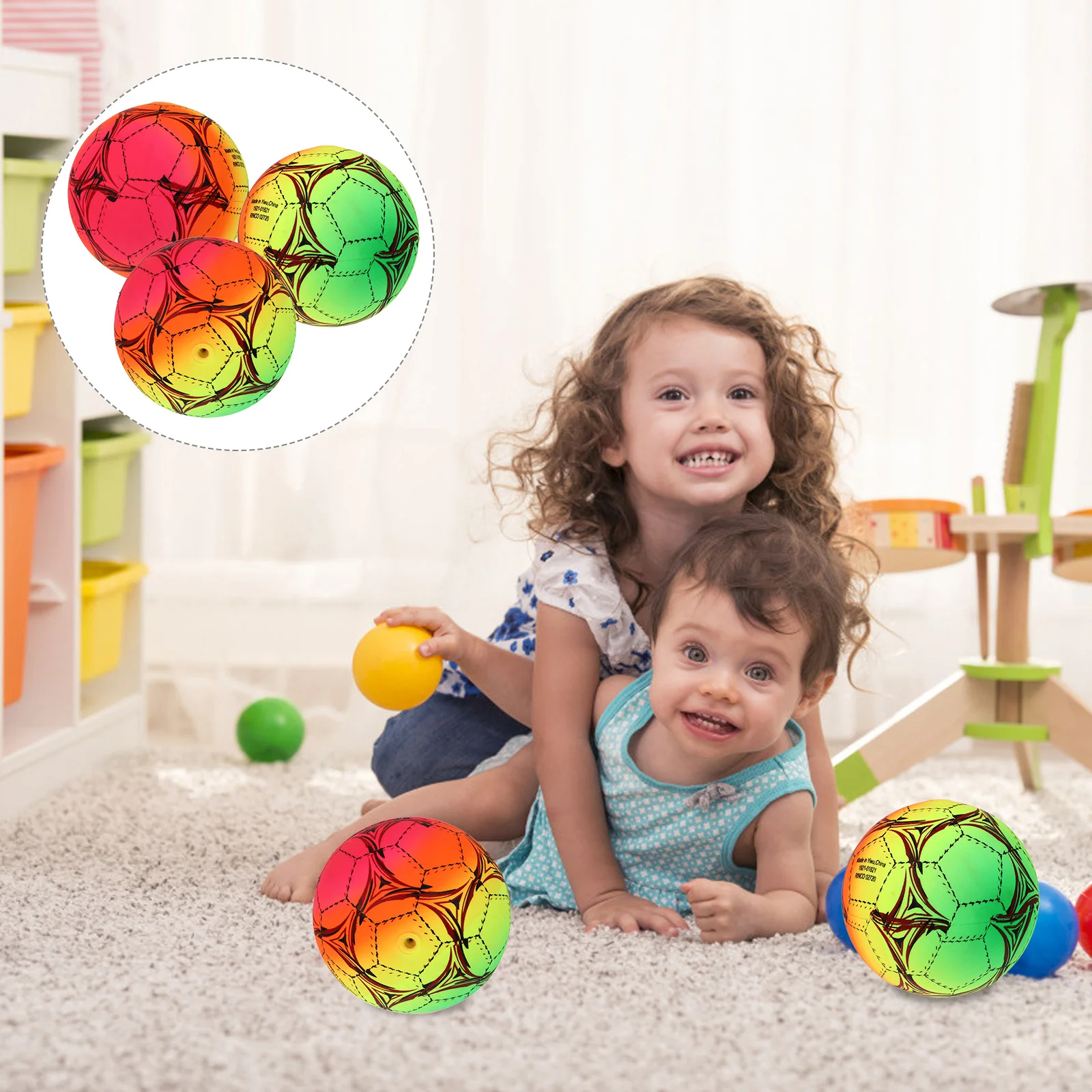 3 Soccer Kids Rainbow Sports Balls Interactive Basketball Soccer for Kids Vinyl Balls for Kids and Toddlers 16 Random 
3 Soccer Kids Rainbow Sports Balls Interactive Basketball Soccer for Kids Vinyl Balls for Kids and Toddlers 16 Random