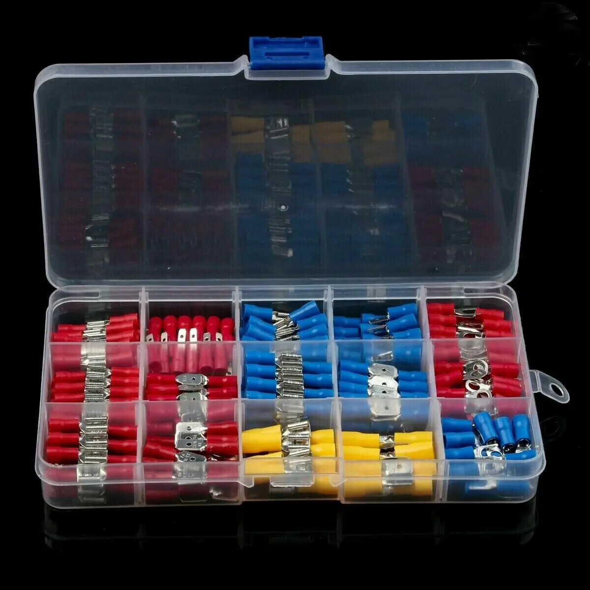 Durable Practical High Quality Crimp Spade Terminal Red yellow blue Assorted Box size 17.5*10*2.2cm Connectors
Durable Practical High Quality Crimp Spade Terminal Red yellow blue Assorted Box size 17.5*10*2.2cm Connectors