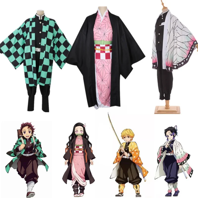 Anime Demon Slayers Nezuko Kamado Cosplay Costume Tanjirou Zenitsu Shinobu Kimono Kimetsu no Yaiba Kisatsutai Halloween clothes
Anime Demon Slayers Nezuko Kamado Cosplay Costume Tanjirou Zenitsu Shinobu Kimono Kimetsu no Yaiba Kisatsutai Halloween clothes