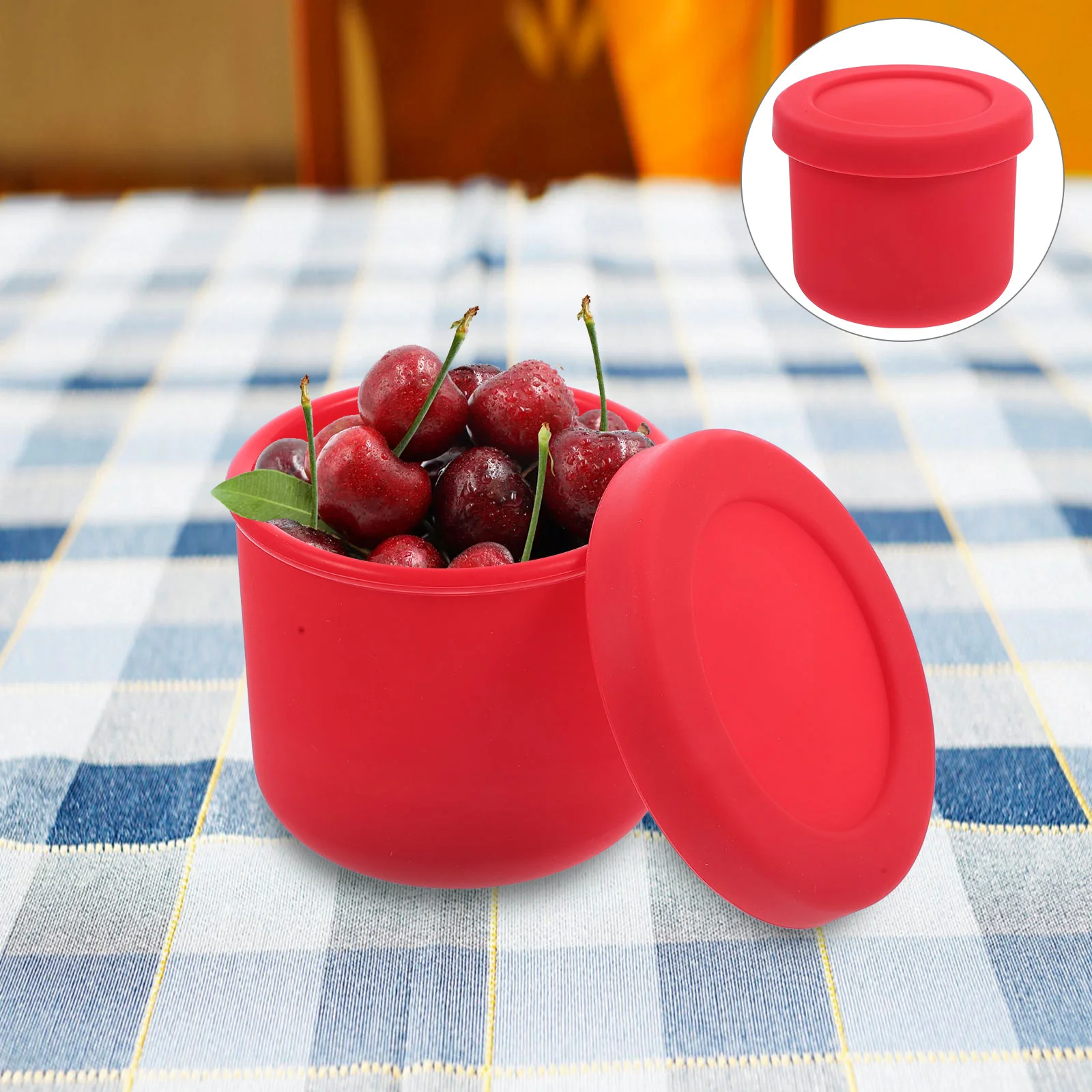 Portable Food Container Wear-resistant Round Convenient Silica Gel Household Compact
Portable Food Container Wear-resistant Round Convenient Silica Gel Household Compact