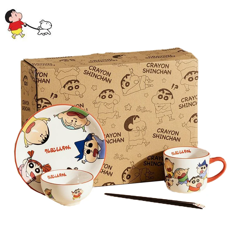 Crayon Shinchan Eat Alone Tableware Anime Ceramics Plate Chopsticks Set Kawaii Coffee Cup Breakfast Plate Child Cute Gift
Crayon Shinchan Eat Alone Tableware Anime Ceramics Plate Chopsticks Set Kawaii Coffee Cup Breakfast Plate Child Cute Gift