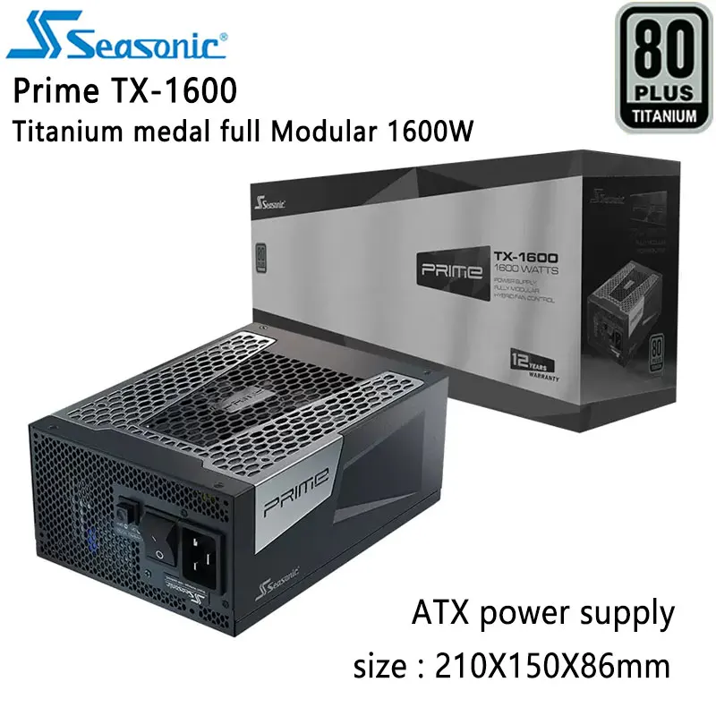 

Seasonic Prime TX1600W ATX Power Supply Titanium Medal Full Module Computer Power Supply 850W/1000W/1300W/1600W