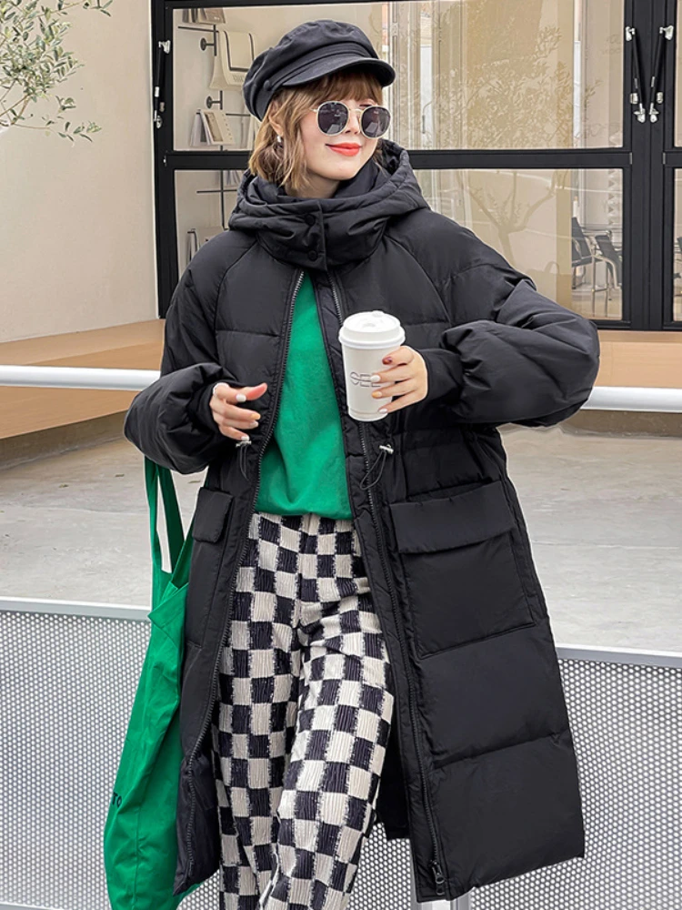 2022 New X-Long 90% White Duck Down Coat Loose stand Collar hooded Winter Women Casual Warm Simple Outerwear Fashion Streetwear
2022 New X-Long 90% White Duck Down Coat Loose stand Collar hooded Winter Women Casual Warm Simple Outerwear Fashion Streetwear