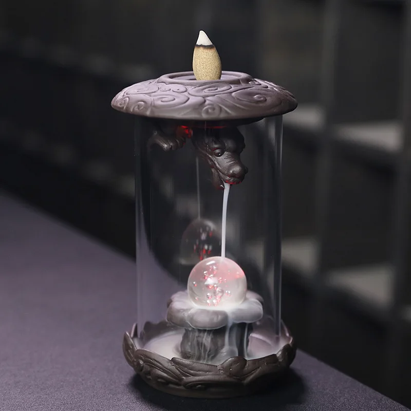 New Purple Sand Dragon Backflow Incense Burner Creative LED Light Windscreen Dragon Backflow Incense Burner Ornaments Original
New Purple Sand Dragon Backflow Incense Burner Creative LED Light Windscreen Dragon Backflow Incense Burner Ornaments Original