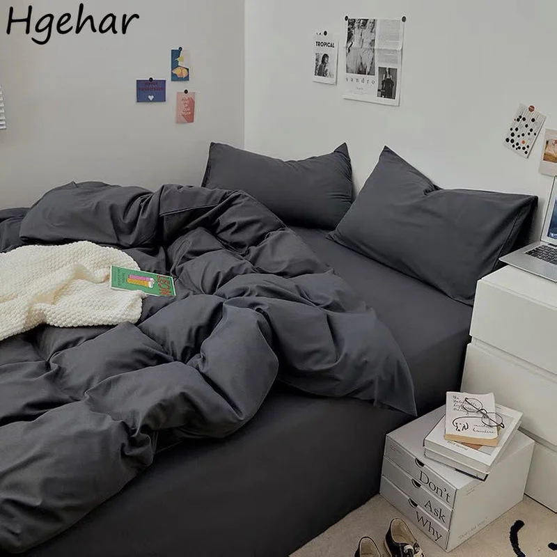 Simple Bedding Set Household Comfortable Washed Cotton Brushed Pillowcase Bed Sheet Duvet Cover Twin Queen King 4pcs Ins Nordic 
Simple Bedding Set Household Comfortable Washed Cotton Brushed Pillowcase Bed Sheet Duvet Cover Twin Queen King 4pcs Ins Nordic