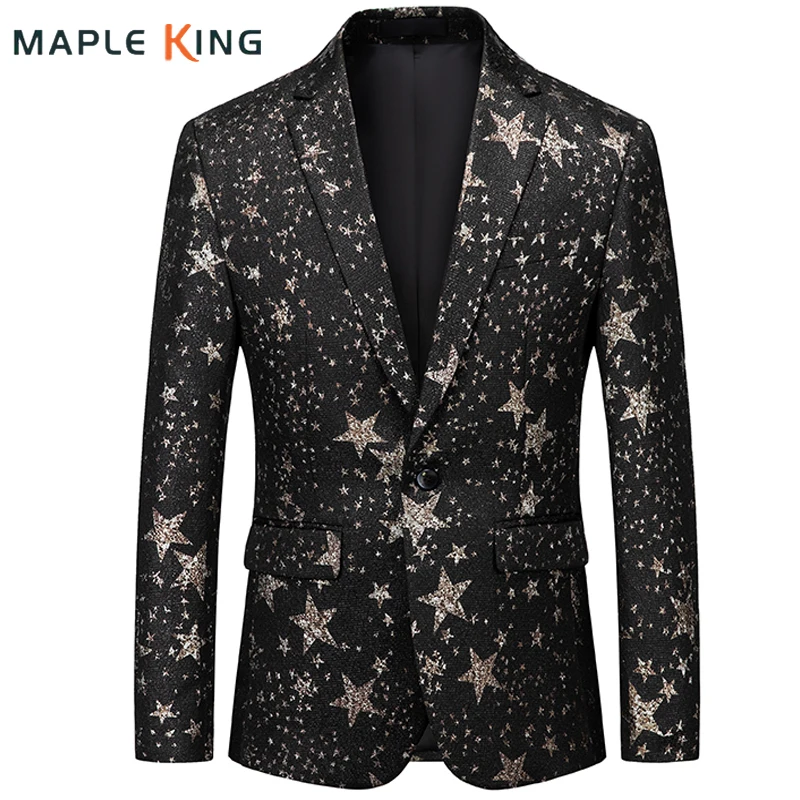 Men Slim Fit Suit Black Chaquetas Hombre Vestir Elegante 2022 Luxury Stars Print Nightclub Prom Blazer Mens Steampunk Jacket 6XL
Men Slim Fit Suit Black Chaquetas Hombre Vestir Elegante 2022 Luxury Stars Print Nightclub Prom Blazer Mens Steampunk Jacket 6XL