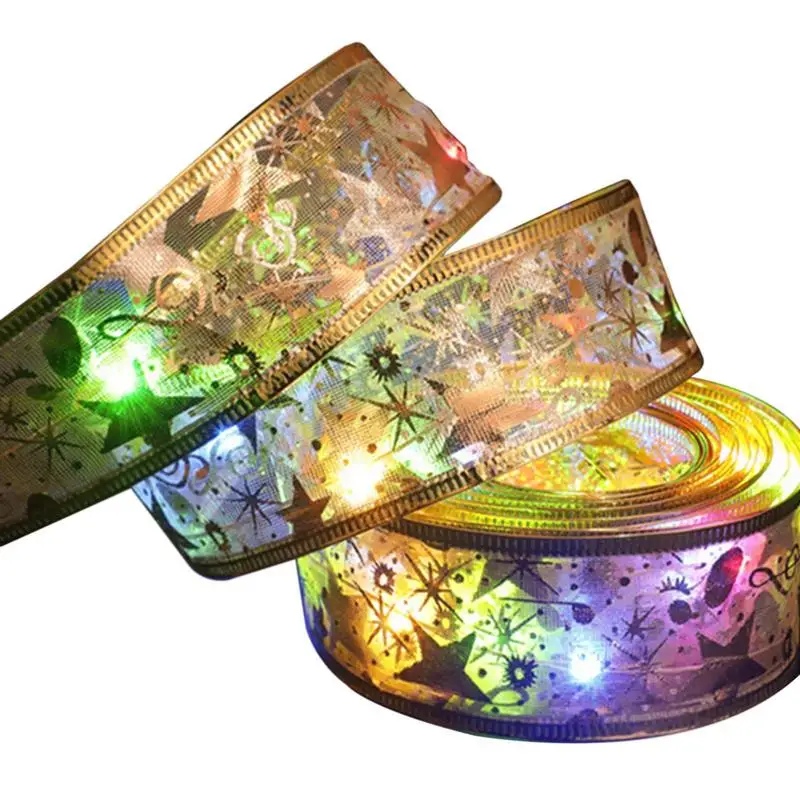 Christmas Ribbon Lights LED Ribbon Christmas Lights String Decoration Glow Ribbon Lights Christmas Tree Glowing Lights DIY Lace
Christmas Ribbon Lights LED Ribbon Christmas Lights String Decoration Glow Ribbon Lights Christmas Tree Glowing Lights DIY Lace