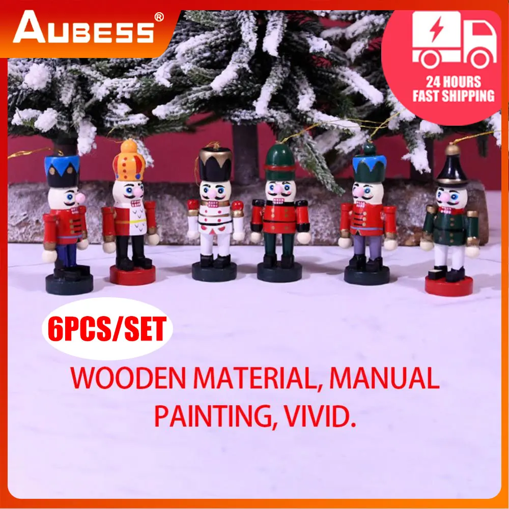 6pcs/set Nutcracker Soldier Children's Christmas Gift Holiday Decoration Christmas Pendant Glittering Powder Ornament Figurines
6pcs/set Nutcracker Soldier Children's Christmas Gift Holiday Decoration Christmas Pendant Glittering Powder Ornament Figurines