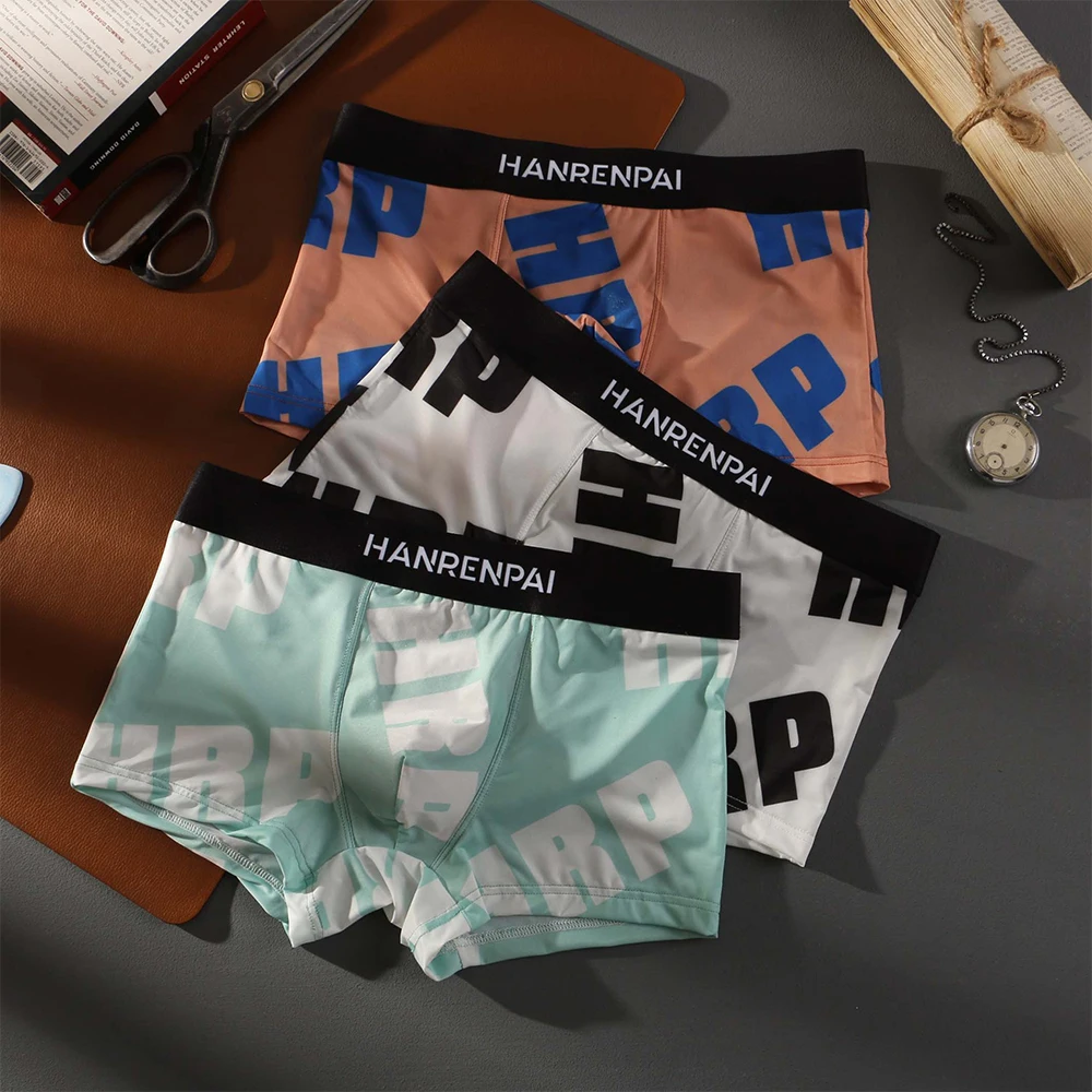 Ice Silk Boxershorts Men Shorts U Convex Pouch Trunk Underwear Letter Print Boxer Briefs Breathable Elastic Waist Panties
Ice Silk Boxershorts Men Shorts U Convex Pouch Trunk Underwear Letter Print Boxer Briefs Breathable Elastic Waist Panties