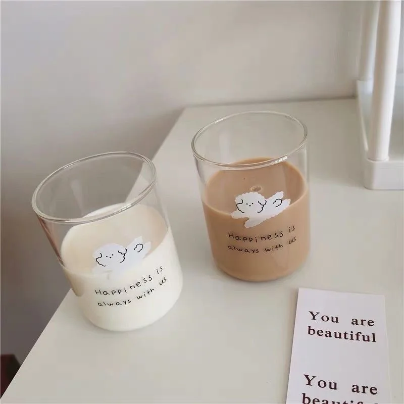 Cute Cartoon Dog Glass Cup Korean Heat Resistant Coffee Mug Transparent Water Cup Milk Juice Drinking Glass Cups for Home
Cute Cartoon Dog Glass Cup Korean Heat Resistant Coffee Mug Transparent Water Cup Milk Juice Drinking Glass Cups for Home