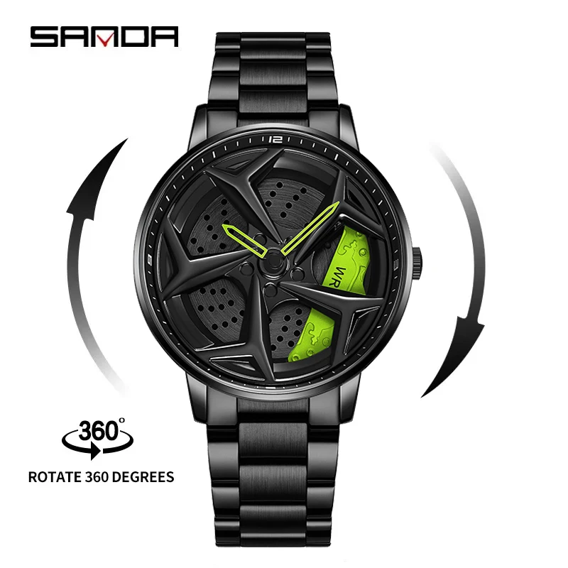 SANDA P1087 Top Brand Sport Car Wheel Rim Hub Watches For GTR Men Super Watch Stainless Steel Waterproof WristWatch Male Reloj
SANDA P1087 Top Brand Sport Car Wheel Rim Hub Watches For GTR Men Super Watch Stainless Steel Waterproof WristWatch Male Reloj