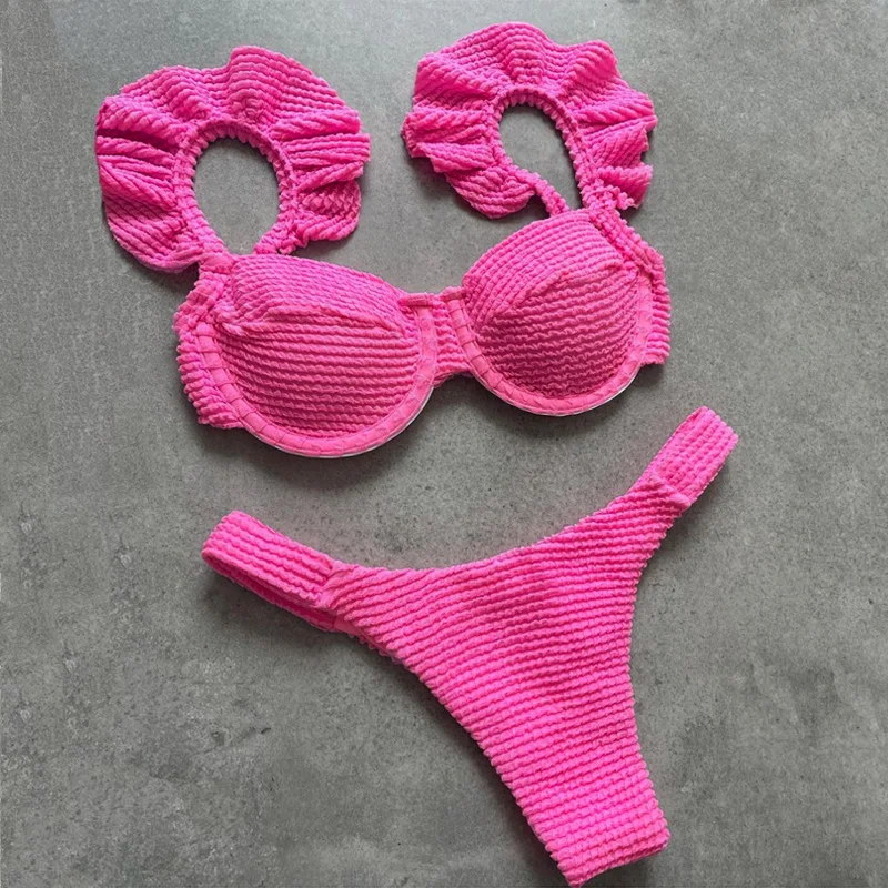 Swimsuit Women Ribbed Bathing Suit Sexy Thong Bikini Set Push Up Swimwear 2022 Patchwork Biquinis Solid Bikinis Mujer Beach Wear
Swimsuit Women Ribbed Bathing Suit Sexy Thong Bikini Set Push Up Swimwear 2022 Patchwork Biquinis Solid Bikinis Mujer Beach Wear