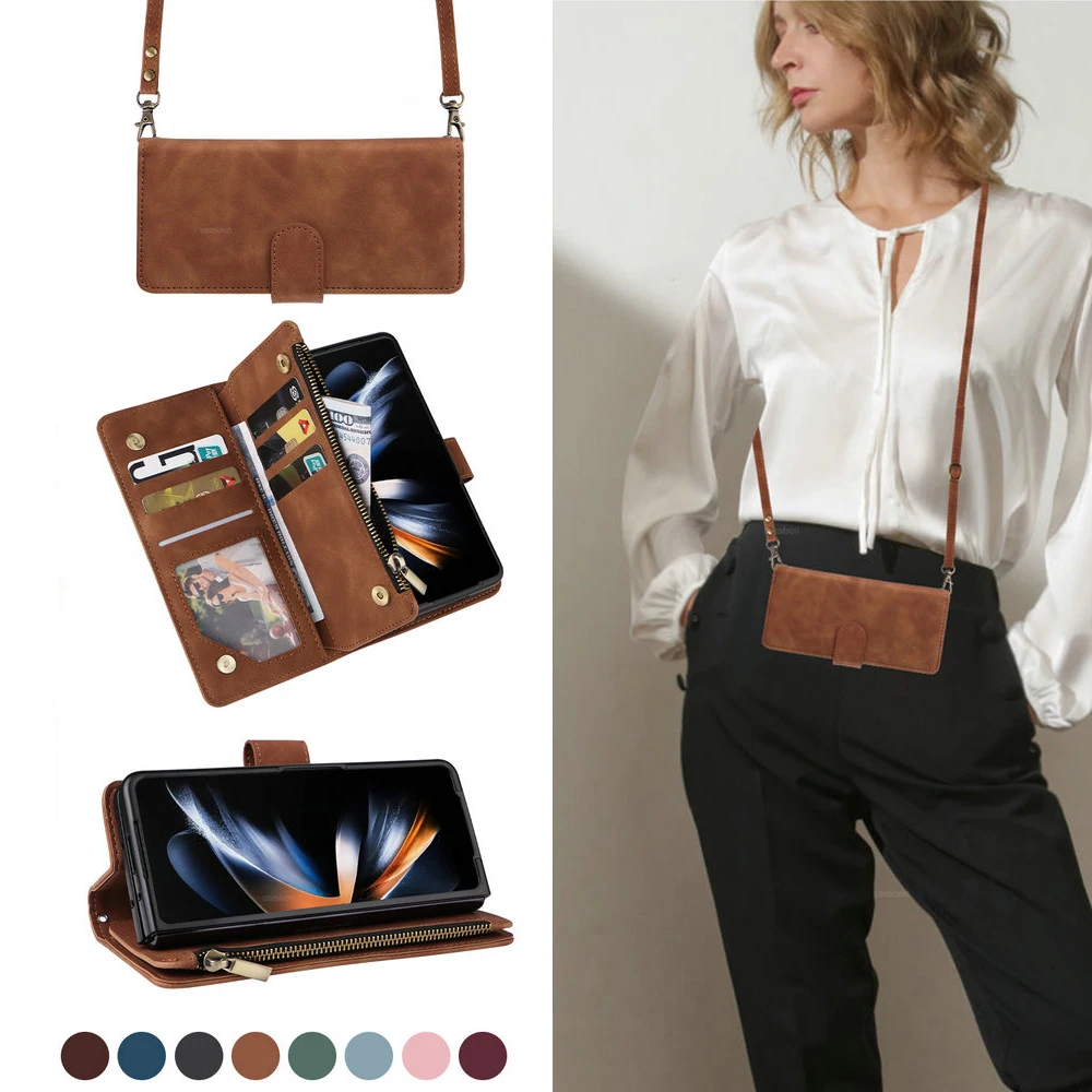 Z Fold5 2023 Flip Case Crossbody Lanyard Leather Book Etui for Samsung Galaxy Z Fold 5 Case ZFold 5 ZFold5 Card Wallet Cover
Z Fold5 2023 Flip Case Crossbody Lanyard Leather Book Etui for Samsung Galaxy Z Fold 5 Case ZFold 5 ZFold5 Card Wallet Cover