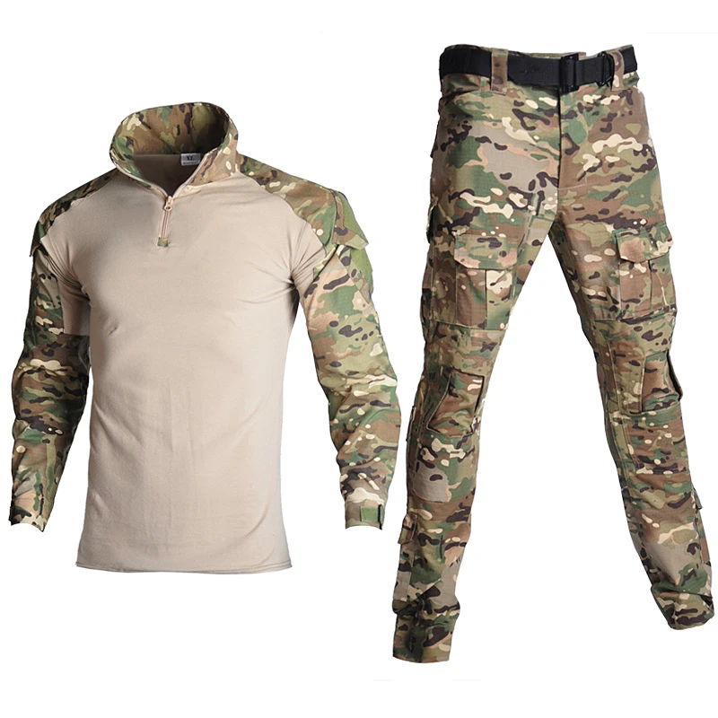 

Камуфляжный костюм в стиле милитари тактическая Униформа для мужчин, спецназ, армия США, боевая одежда, бриджи и брюки-карго