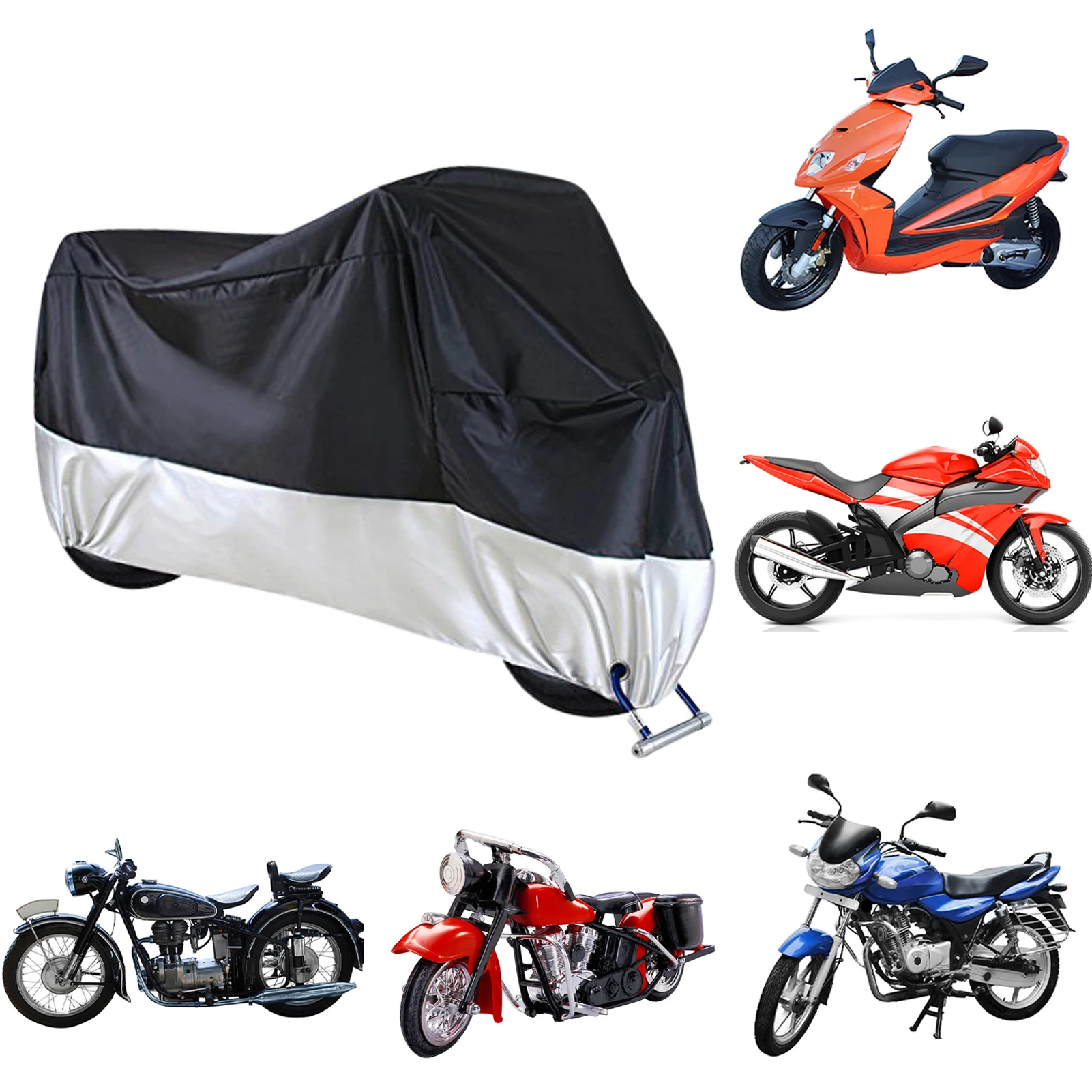 Motorcycle Cover Universal Outdoor Protector Scooter All Season Waterproof Bike Rain Dustproof Cover S M L XL XXL XXXL XXXXL
Motorcycle Cover Universal Outdoor Protector Scooter All Season Waterproof Bike Rain Dustproof Cover S M L XL XXL XXXL XXXXL