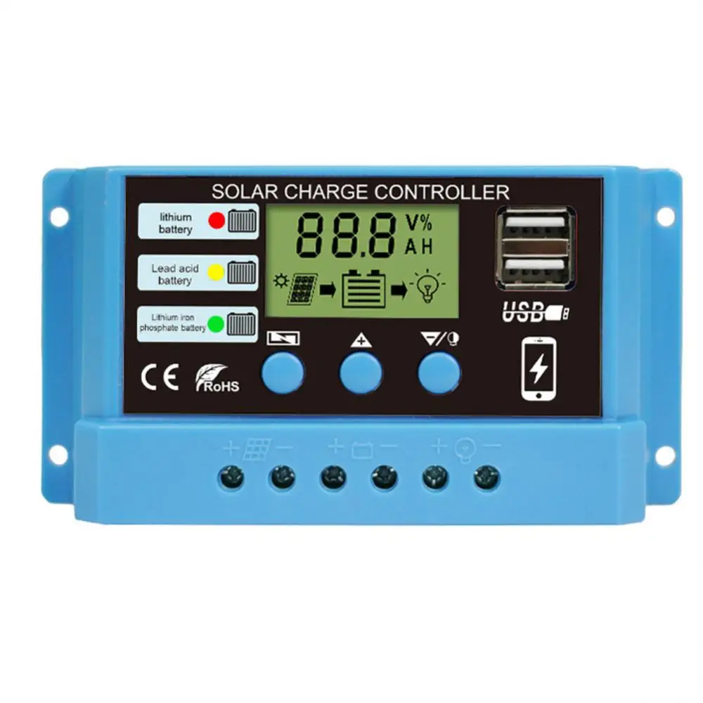 Lcd Display Solar Charge Controller New Usb 5v Output Solar Panel Panel Battery Regpanel Battery Regulatorulator 10a 20a 30a Pwm
Lcd Display Solar Charge Controller New Usb 5v Output Solar Panel Panel Battery Regpanel Battery Regulatorulator 10a 20a 30a Pwm