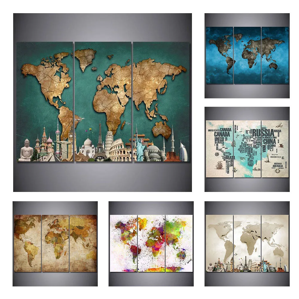 HD Printed 3 Piece Canvas Art Vintage World Map Picture Painting Home Decor Wall Art Abstract Poster for Living Room Artwork
HD Printed 3 Piece Canvas Art Vintage World Map Picture Painting Home Decor Wall Art Abstract Poster for Living Room Artwork
