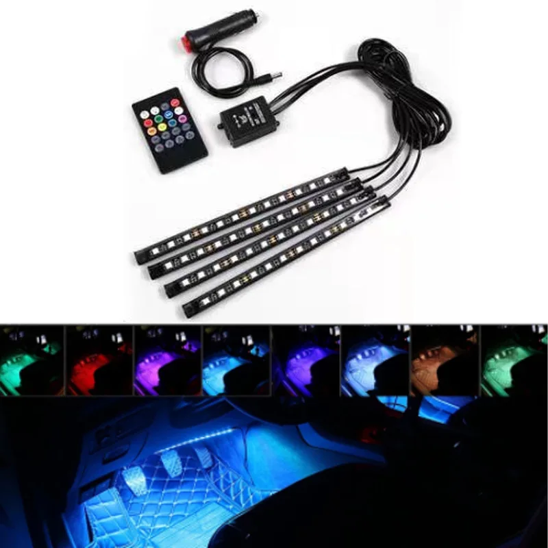 Aautomotive Interior Led Lights Decorative LED Car Foot Light 18/36/48 LED Led Strips Lamp Ambient Lamp Remote/Voice Control
Aautomotive Interior Led Lights Decorative LED Car Foot Light 18/36/48 LED Led Strips Lamp Ambient Lamp Remote/Voice Control