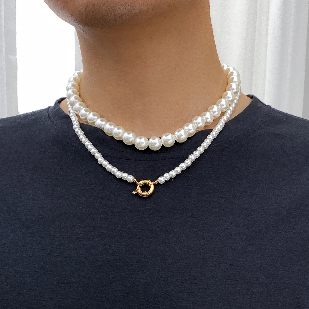 2022 New Trendy Imitation Pearl Chain Necklace Unisex Temperament Simple Handmade Strand Bead Choker Jewelry Gift Steampunk Men
2022 New Trendy Imitation Pearl Chain Necklace Unisex Temperament Simple Handmade Strand Bead Choker Jewelry Gift Steampunk Men