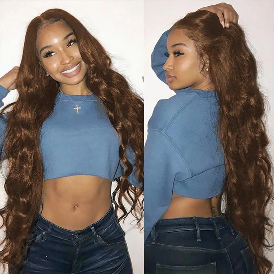 Brown Lace Front Wig 13x4 HD Transparent Lace Frontal Wig 30 Inch Brazilian Body Wave Lace Front Human Hair Wigs
Brown Lace Front Wig 13x4 HD Transparent Lace Frontal Wig 30 Inch Brazilian Body Wave Lace Front Human Hair Wigs