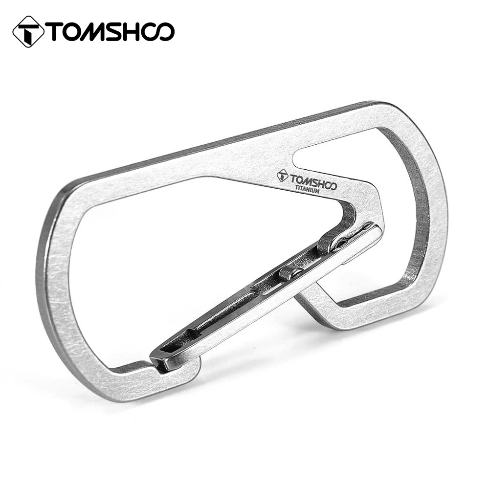 

Tomshoo Titanium Carabiner Key Chain Holder Carabiner for Keys EDC Quick Release Hooks with Key Ring Snap Spring Clips Hooks