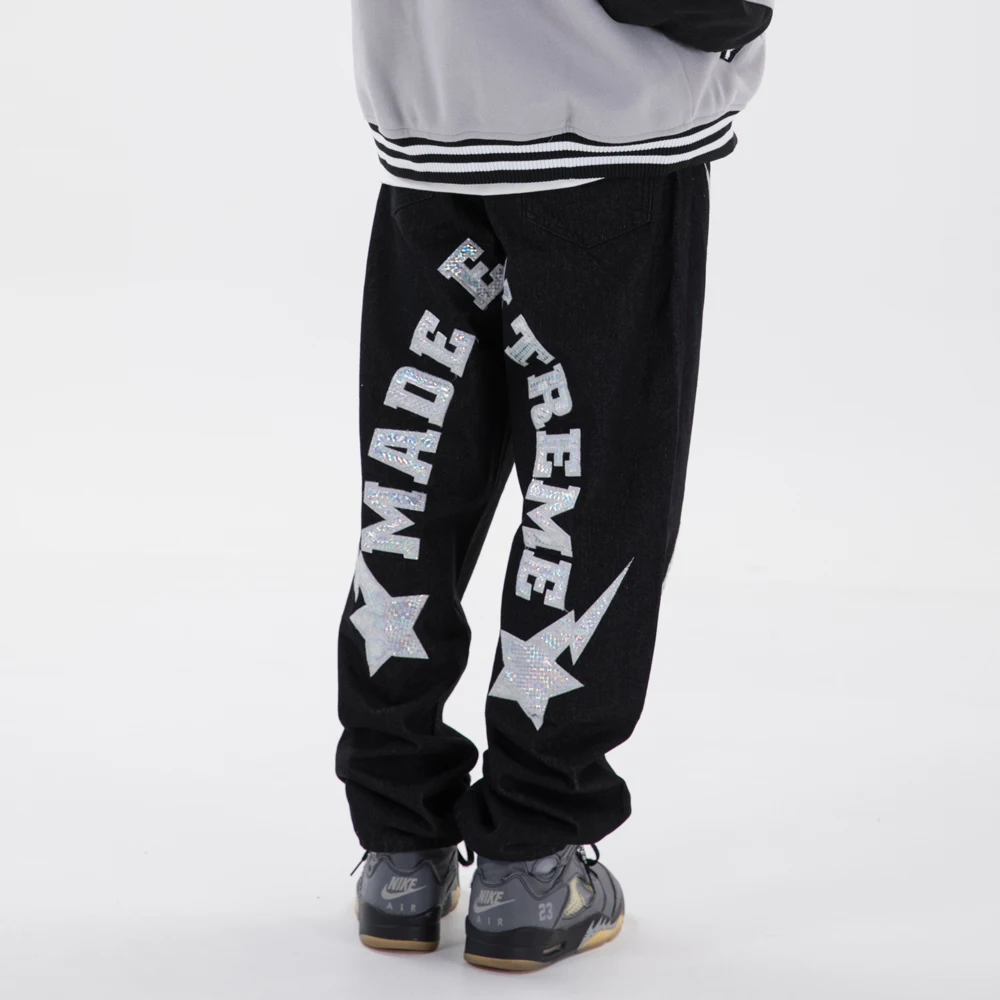 2021 Vintage Retro Metal Style Reflective Patchwork y2k Pants Punk Goth Mens Denim Gothic Jeans Trouser Hip Hop Streetwear Jean
2021 Vintage Retro Metal Style Reflective Patchwork y2k Pants Punk Goth Mens Denim Gothic Jeans Trouser Hip Hop Streetwear Jean