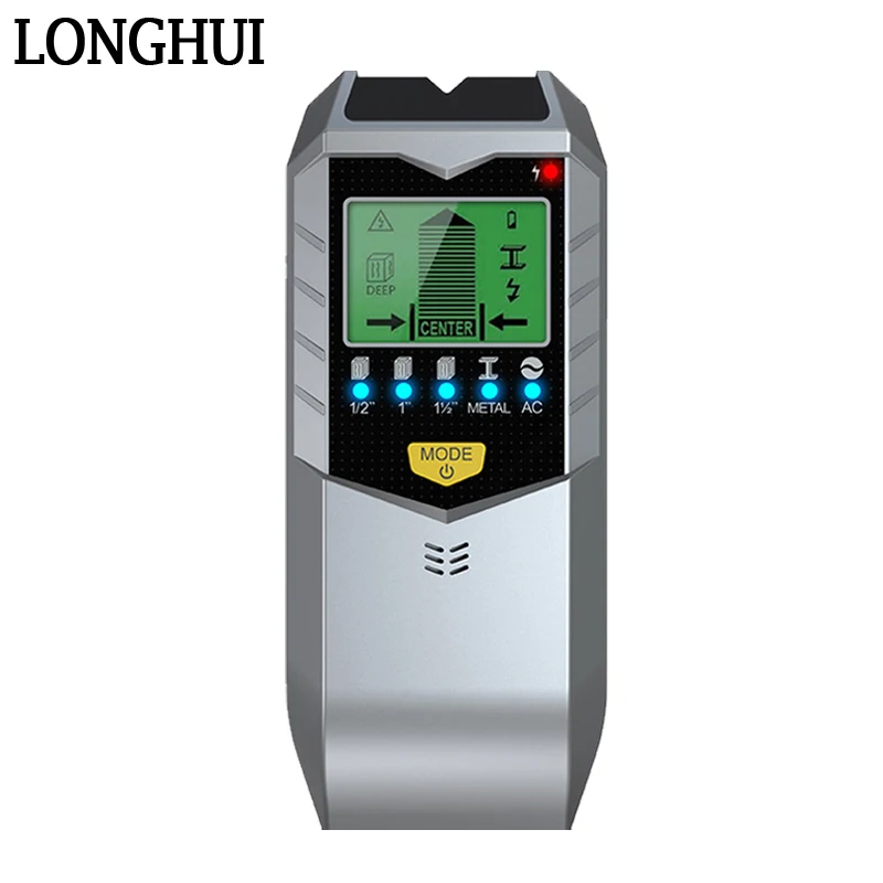 SH402 5 In 1 Metal Detectors Find Metal Wood Studs AC Cable Wires Depth Tracker Wall Scanner Stud Green Backlit LCD HD Display
SH402 5 In 1 Metal Detectors Find Metal Wood Studs AC Cable Wires Depth Tracker Wall Scanner Stud Green Backlit LCD HD Display