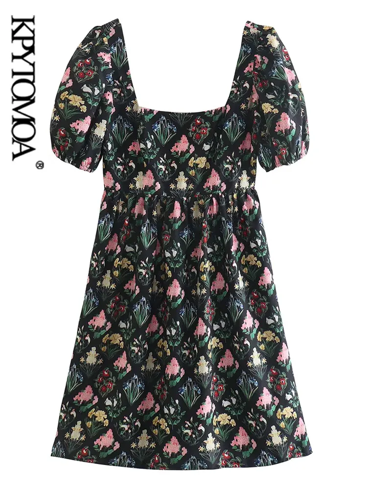 KPYTOMOA Women Fashion Floral Print Mini Dress Vintage Backless Zipper Short Sleeve Female Dresses Vestidos Mujer
KPYTOMOA Women Fashion Floral Print Mini Dress Vintage Backless Zipper Short Sleeve Female Dresses Vestidos Mujer