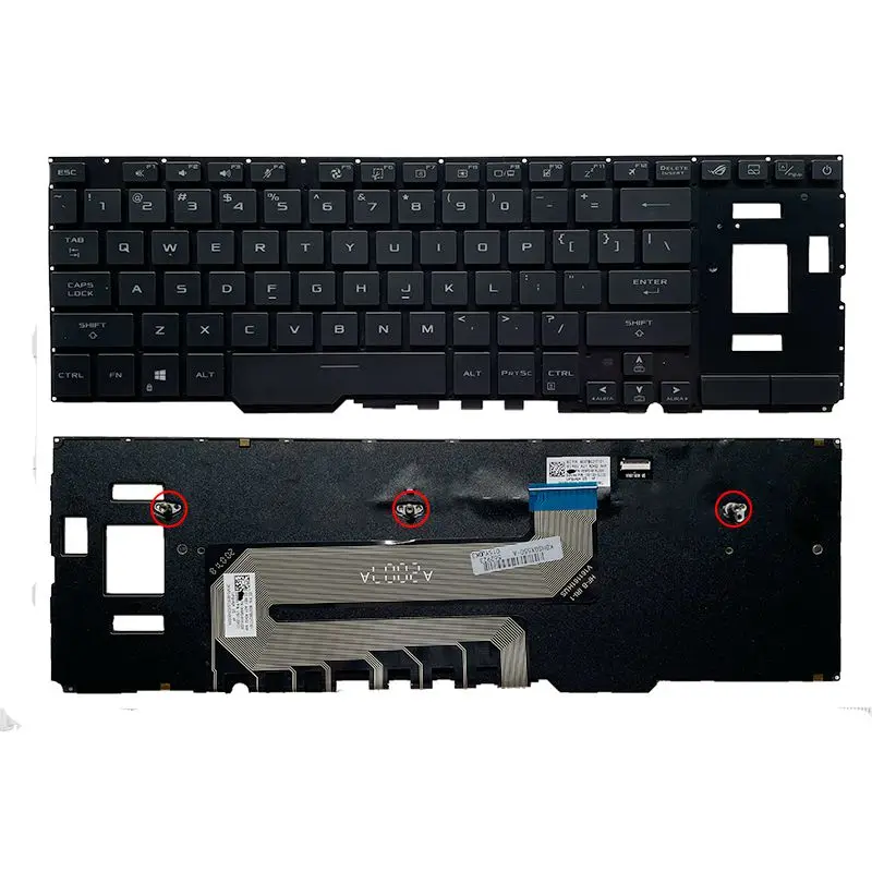 

New For Asus ROG Zephyrus Duo 15 GX550 GX550LXS GX550LWS GX551 GX551Q GX551QM GX551QR GX551QS US Keyboard English RGB Backlit