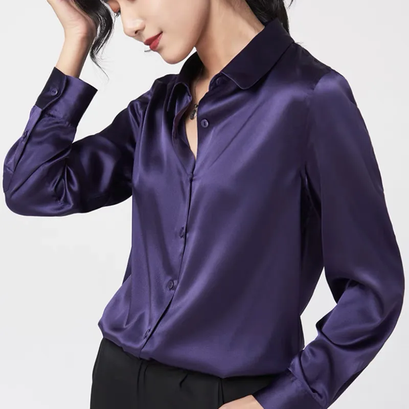 Plus Shirts Women Elegant Office Lady Basic Satin Shirt 2022 Fashion Womens Tops Lapel Collar Long Sleeve Button Up Shirt Top
Plus Shirts Women Elegant Office Lady Basic Satin Shirt 2022 Fashion Womens Tops Lapel Collar Long Sleeve Button Up Shirt Top