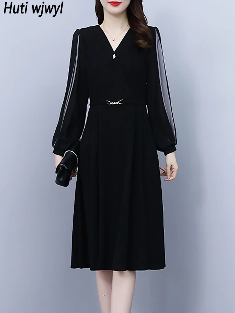 2023 Black Long Sleeve V-Neck Sexy Midi Dress Spring Autumn Korean Party Evening Dress Women Elegant Bodycon Casaul Night Dress
2023 Black Long Sleeve V-Neck Sexy Midi Dress Spring Autumn Korean Party Evening Dress Women Elegant Bodycon Casaul Night Dress