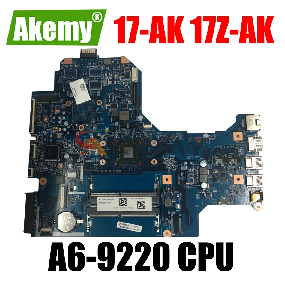 17-AK 17Z-AK Mainboard For HP laptop motherboard 926191-601 16892-2 448.0cb03.0021 W/CPU:A6-9220 455.0CB01.0011 DDR4 100% tested
17-AK 17Z-AK Mainboard For HP laptop motherboard 926191-601 16892-2 448.0cb03.0021 W/CPU:A6-9220 455.0CB01.0011 DDR4 100% tested