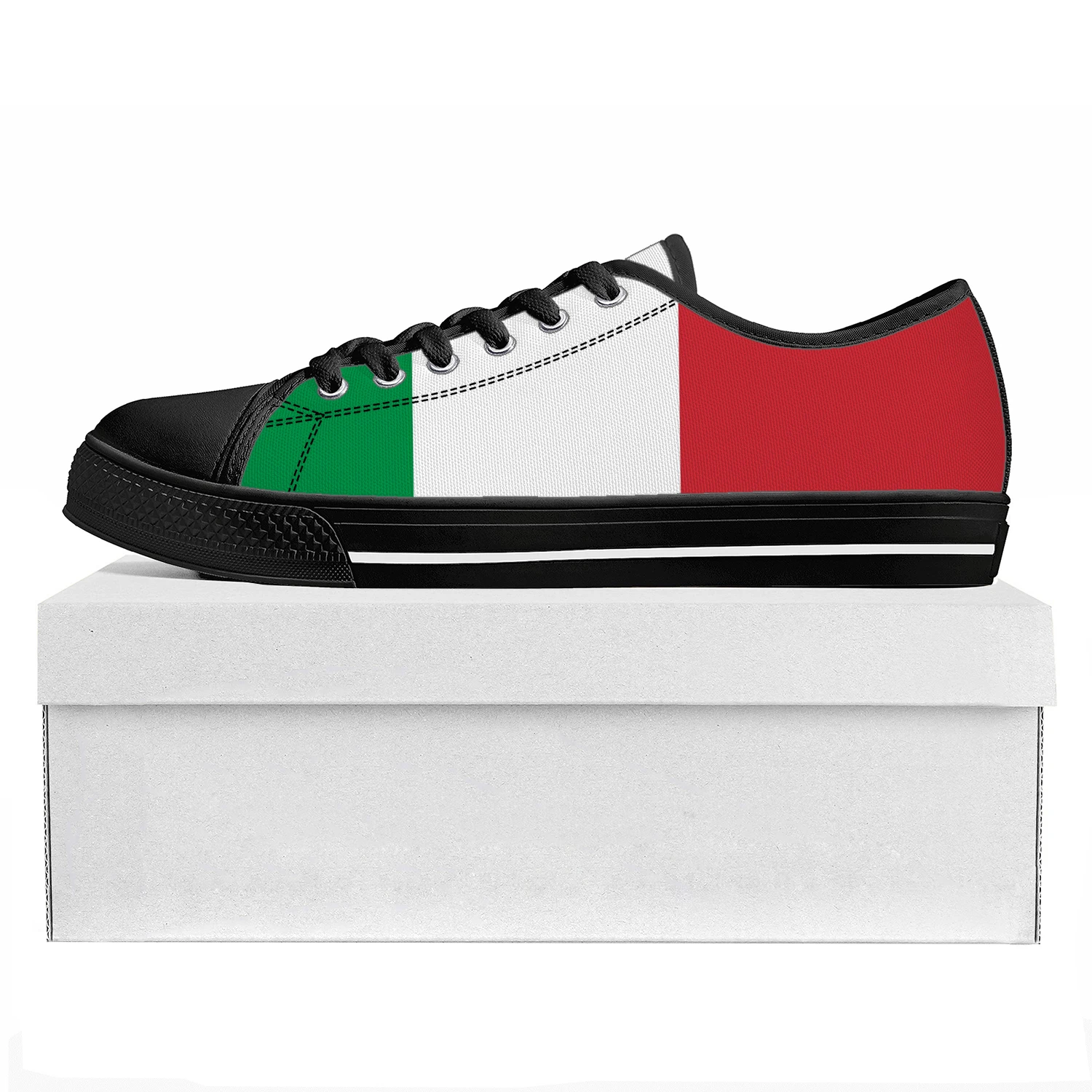 

Высококачественные низкие кроссовки с итальянским флагом, мужские и женские холщовые кроссовки для подростков, повседневная обувь для пары, обувь на заказ
