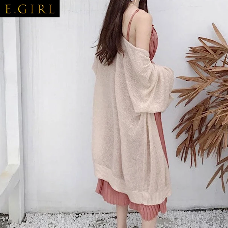 E GIRLS Cardigan Women Summer Sun-proof Hollow Out Solid Thin Soft Breathable Elegant Holiday Minimalist Female Fashion Ins
E GIRLS Cardigan Women Summer Sun-proof Hollow Out Solid Thin Soft Breathable Elegant Holiday Minimalist Female Fashion Ins