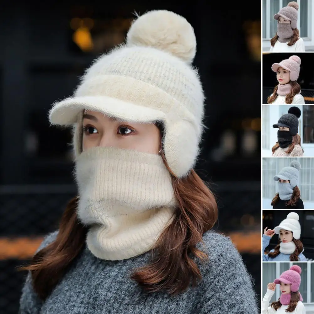 Universal Faux Rabbit Fur Soft Winter Thermal Female Knitting Cap Scarf Kit Stretchy Ladies Hat Neck Warmer for Outdoor
Universal Faux Rabbit Fur Soft Winter Thermal Female Knitting Cap Scarf Kit Stretchy Ladies Hat Neck Warmer for Outdoor