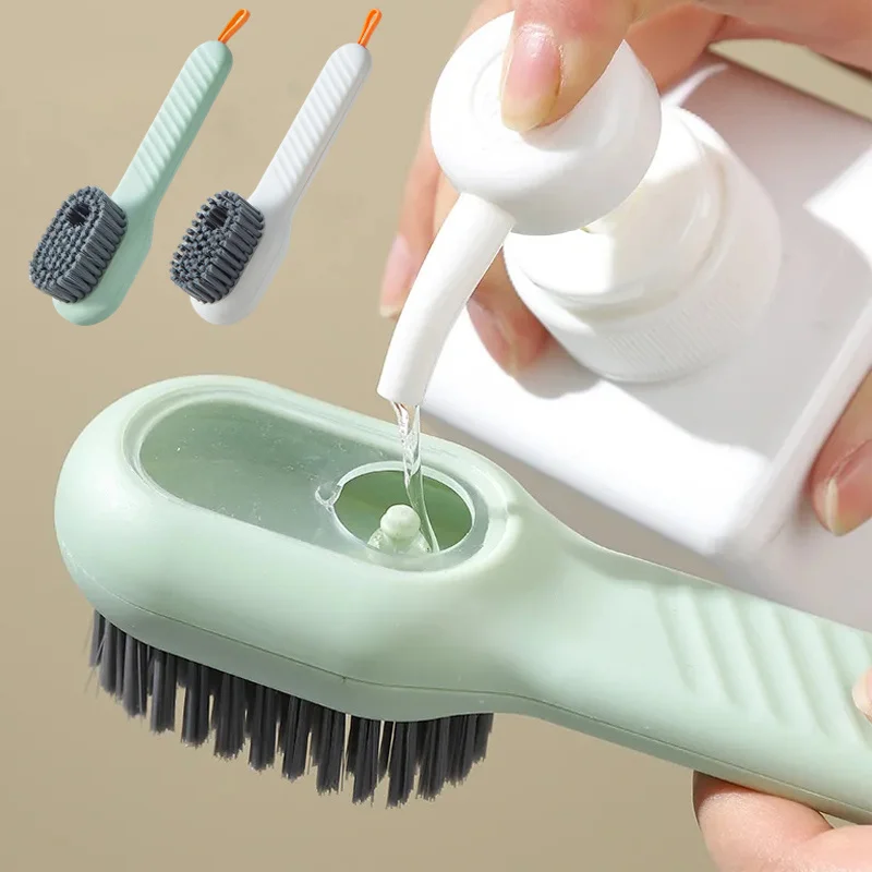 

Shoe Brush Soft Bristled Quick Foaming Automatic Soap Liquid Adding Bathroom Cleaning Brush Tools Multifunction Clothes Brush