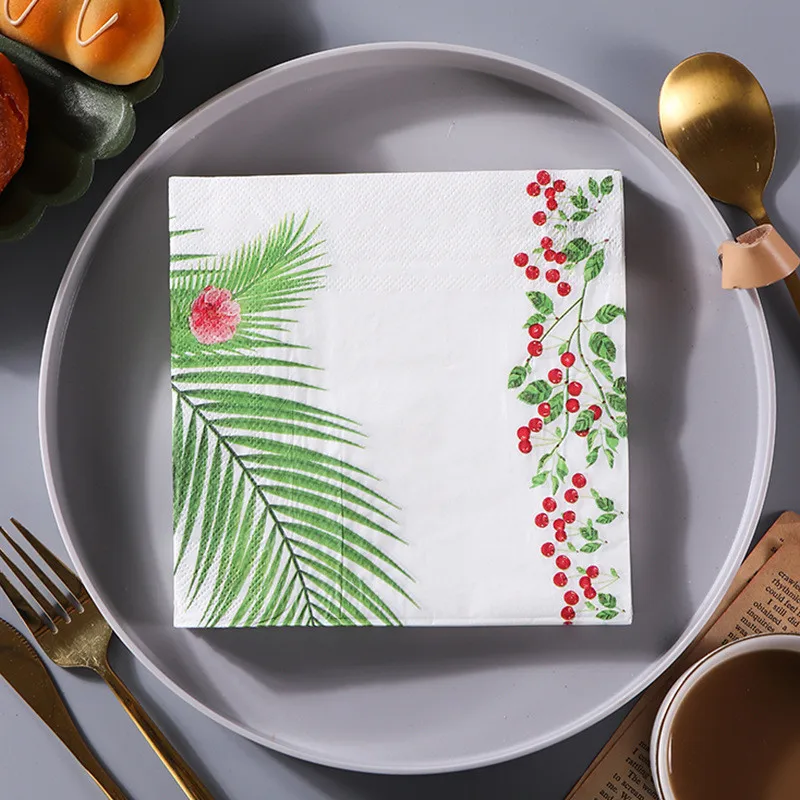 20pcs/pack Leaves Printed Disposable Napkin Paper Tissue Wedding Party Decor Square Dinner Tableware
20pcs/pack Leaves Printed Disposable Napkin Paper Tissue Wedding Party Decor Square Dinner Tableware